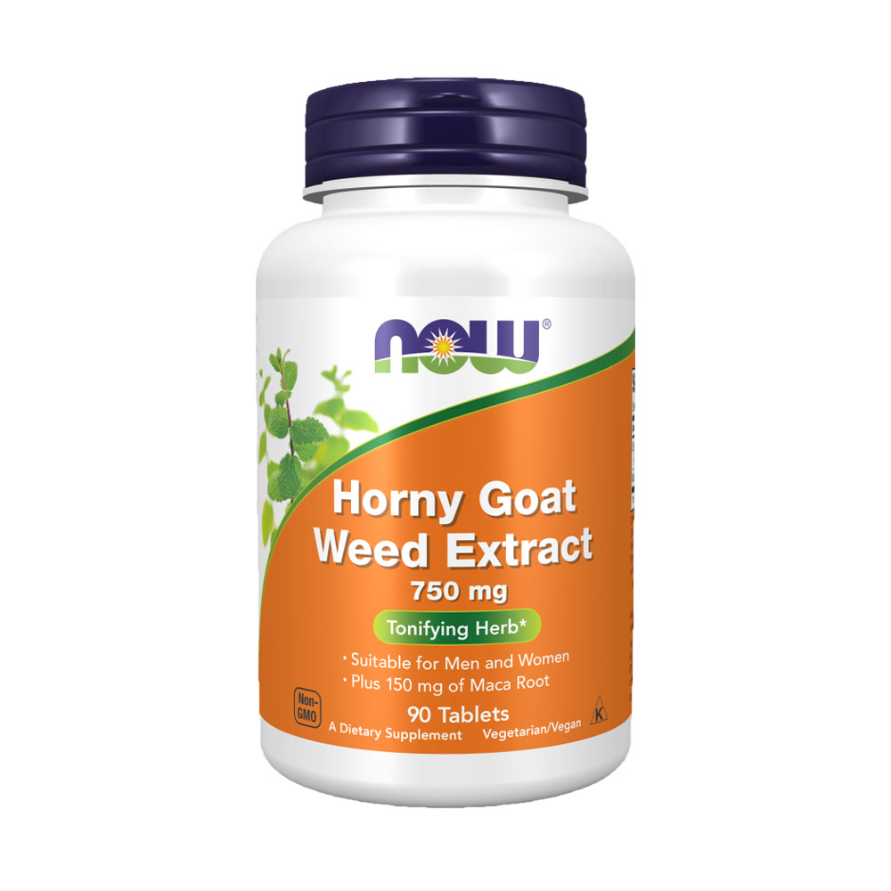 SUPLEMENTO NOW HORNY GOAT WEED 750MG 90 CÁPSULAS