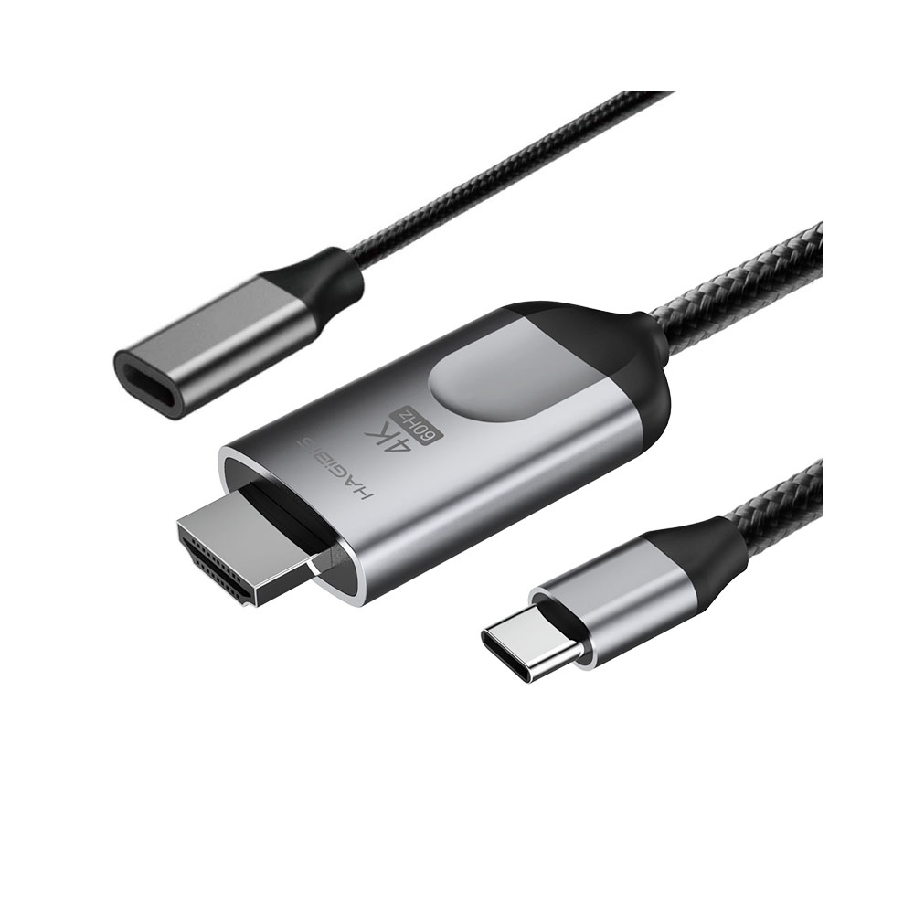 CABLE HAGIBIS USB-C TO HDMI PD 4K 2M