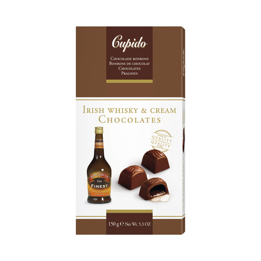 CHOCOLATE HAMLET CUPIDO IRISH WHISKY & CREAM 150GR