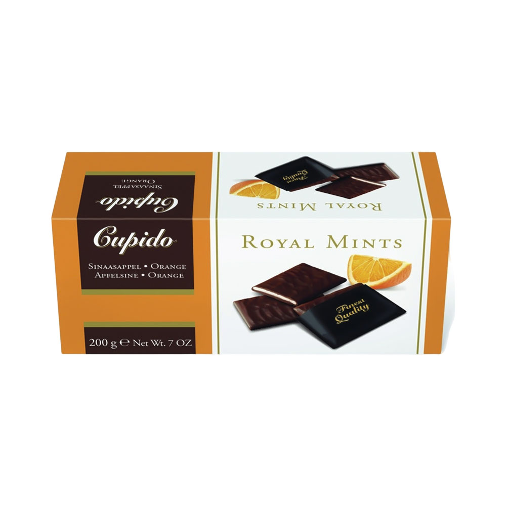 CHOCOLATE HAMLET CUPIDO ROYAL MINTS ORANGE 200GR