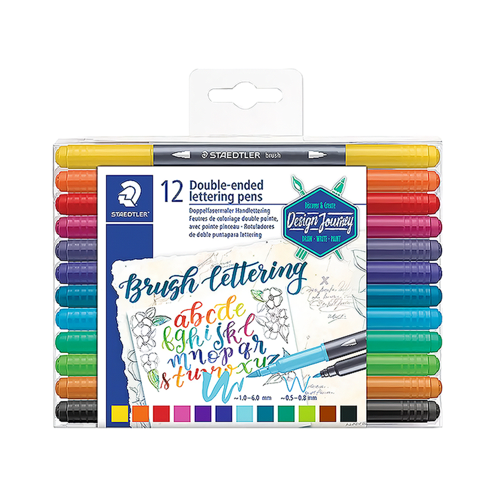 MARCADOR ROTULADOR STAEDTLER DOUBLE-ENDED LETTERING 3004 TB12 12 UNIDADES