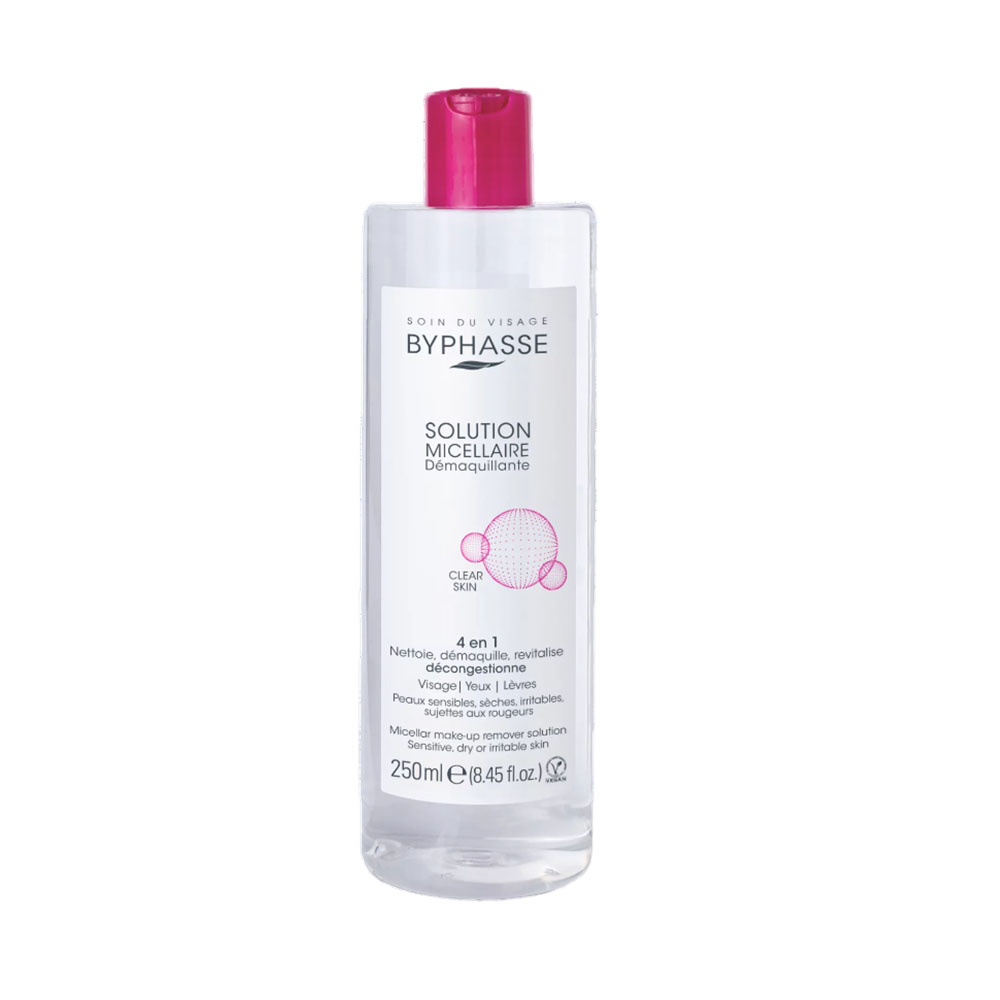 AGUA MICELAR BYPHASSE SOLUTION MICELLLAIRE 4 EN 1 250ML