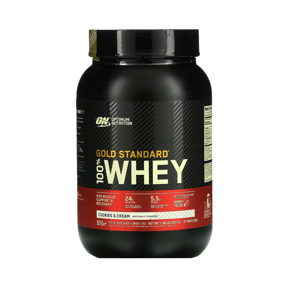 Proteína Gold Standard 100%Whey Optimum Nutrition Cookies Cream 1.84lb 837g