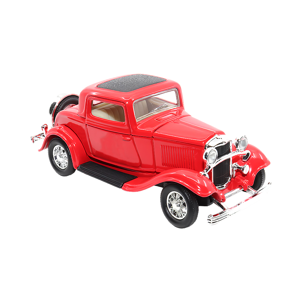 AUTO DE COLECCIÓN LUCKY DIE CAST ROAD SIGNATURE COLLECTION 94231 FORD 3-WINDOW COUPE 1932 ROJO