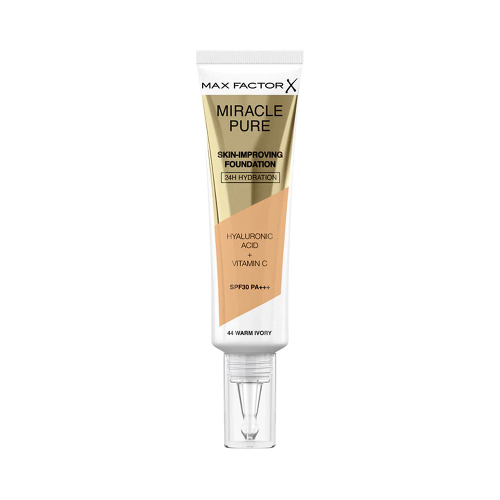 BASE DE MAQUILLAJE MAX FACTOR MIRACLE PURE 44 WARM IVORY 30ML