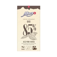 CHOCOLATE MUNZ SWISS ORGANIC 85% COCOA 100GR