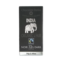CHOCOLATE STELLA INDIA ORGANIC & FAIR 72% CACAO 70GR