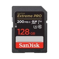 MEMORIA SD SANDISK EXTREME PRO 200-90 MB/S C10 U3 V30 128GB