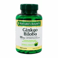 Ginkgo Biloba Nature's Bounty 60mg 200 Capsulas
