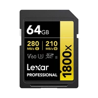 MEMORIA SD LEXAR PROFESSIONAL 64GB 280-210MB GOLD SERIES