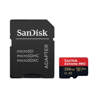 MEMORIA MICRO SD SANDISK EXTREME PRO 200-90 MB/S U3 256GB CON ADAPTADOR